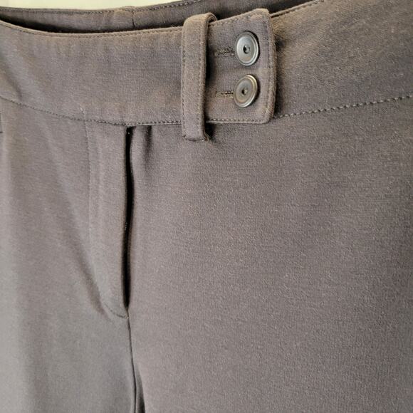 Eileen Fisher Chocolate Brown Heavyweight Rayon Knit Dress Pants, L, NWT - Picture 4 of 13